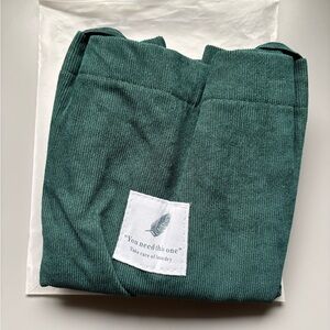 Corduroy Tote Bag | Dark Green | M/L